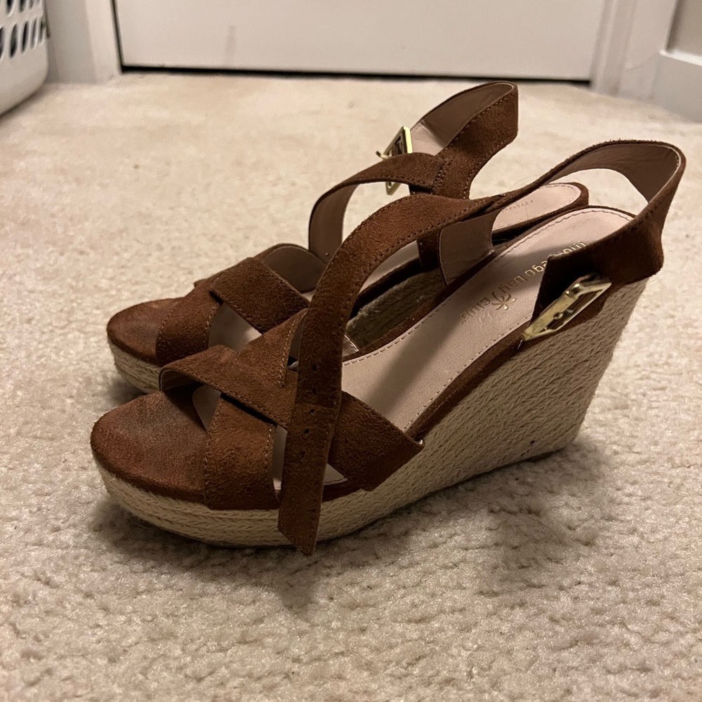 Montego Bay Club Brown and Natural Wedge Heel